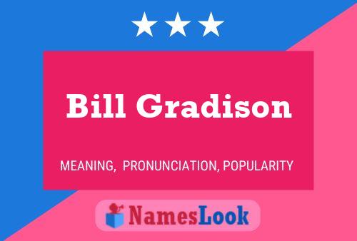 Bill Gradison Naam Poster