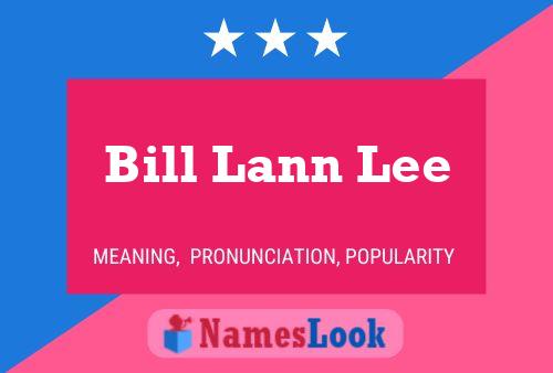 Bill Lann Lee Naam Poster