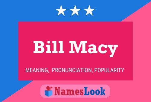 Bill Macy Naam Poster