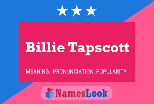 Billie Tapscott Naam Poster