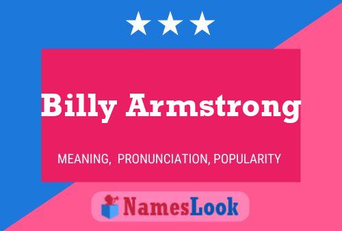 Billy Armstrong Naam Poster