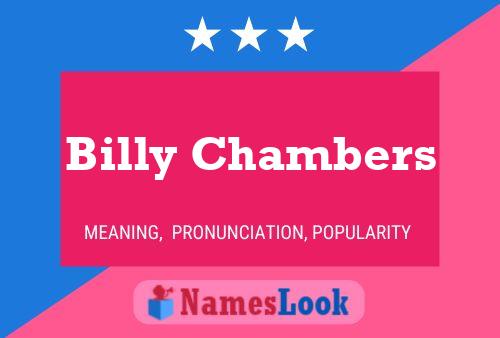 Billy Chambers Naam Poster