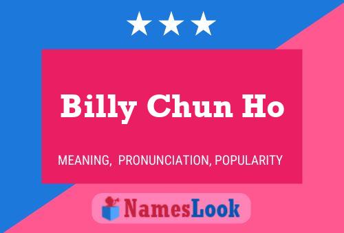 Billy Chun Ho Naam Poster