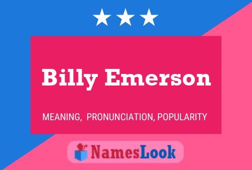 Billy Emerson Naam Poster