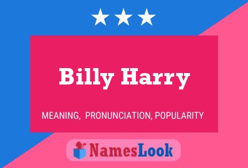 Billy Harry Naam Poster