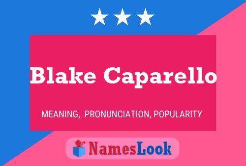 Blake Caparello Naam Poster