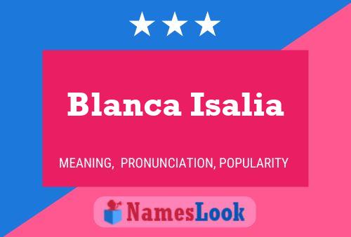 Blanca Isalia Naam Poster