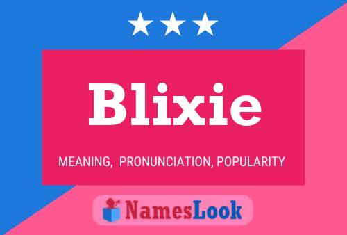 Blixie Naam Poster