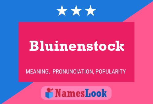 Bluinenstock Naam Poster