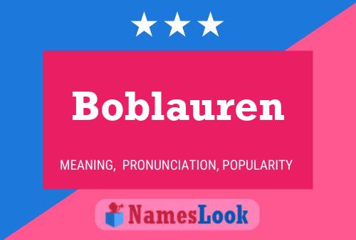 Boblauren Naam Poster