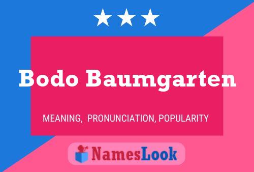 Bodo Baumgarten Naam Poster