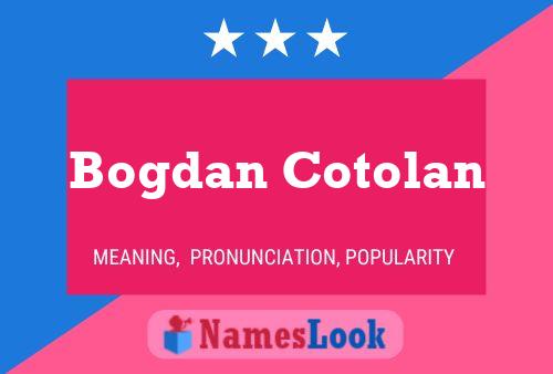 Bogdan Cotolan Naam Poster