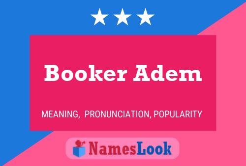 Booker Adem Naam Poster