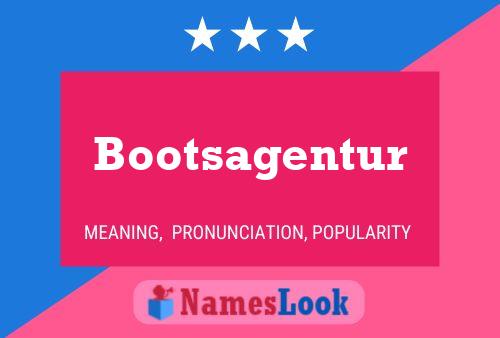 Bootsagentur Naam Poster