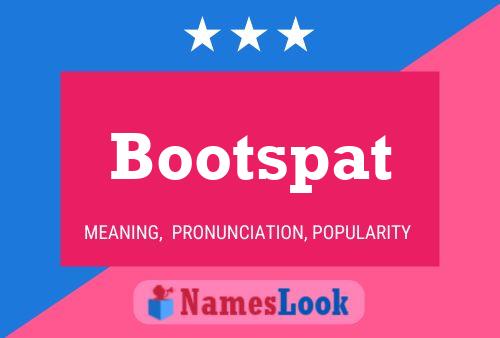 Bootspat Naam Poster