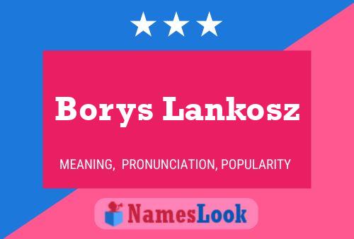 Borys Lankosz Naam Poster