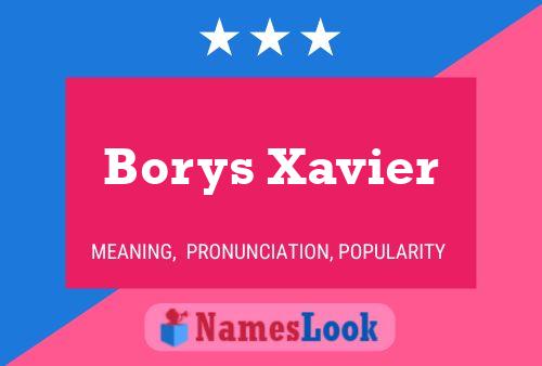 Borys Xavier Naam Poster