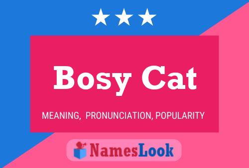 Bosy Cat Naam Poster