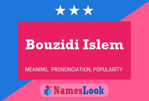 Bouzidi Islem Naam Poster