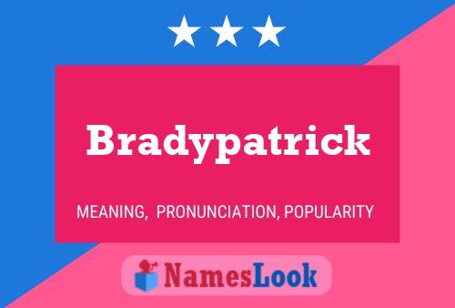 Bradypatrick Naam Poster