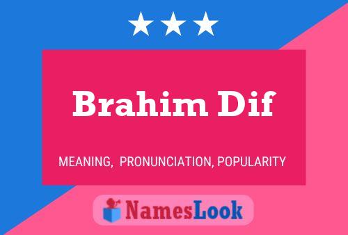 Brahim Dif Naam Poster