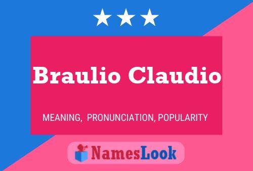 Braulio Claudio Naam Poster