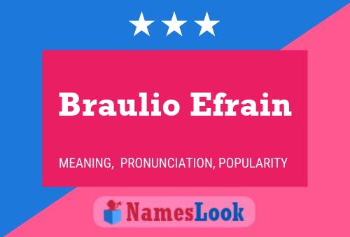 Braulio Efrain Naam Poster