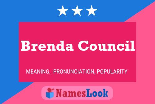 Brenda Council Naam Poster