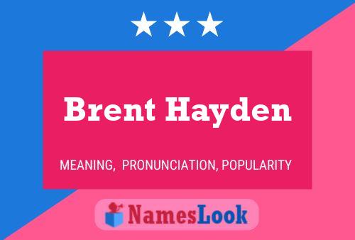 Brent Hayden Naam Poster