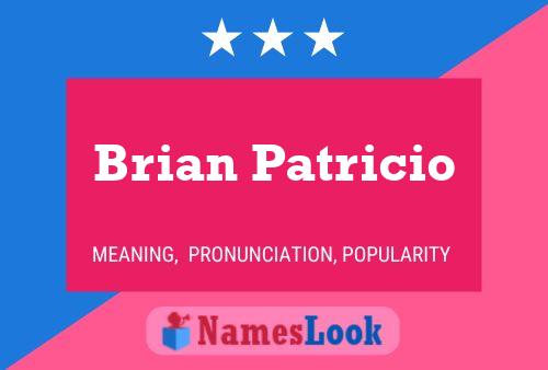 Brian Patricio Naam Poster