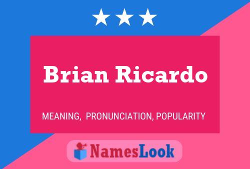 Brian Ricardo Naam Poster