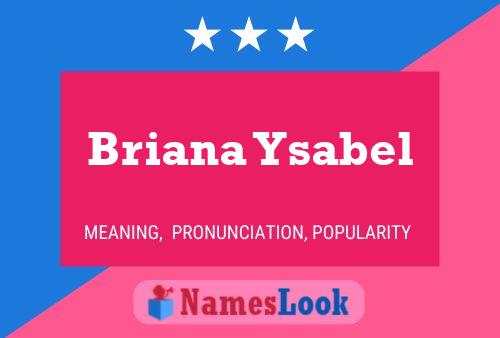 Briana Ysabel Naam Poster