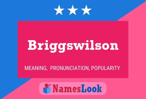 Briggswilson Naam Poster