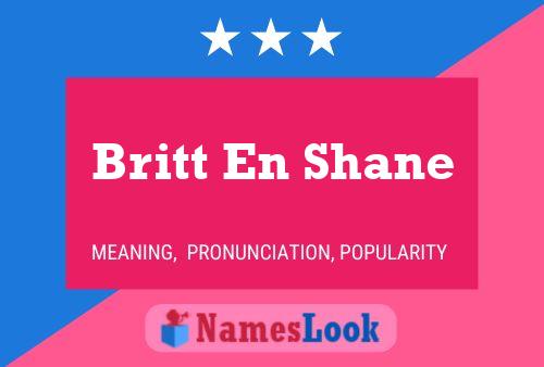 Britt En Shane Naam Poster