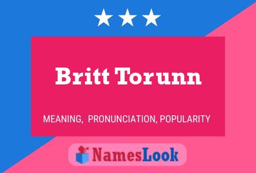 Britt Torunn Naam Poster