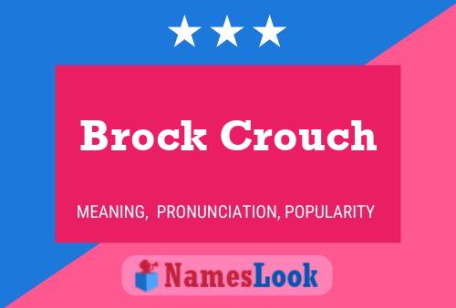 Brock Crouch Naam Poster