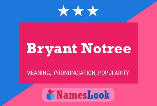 Bryant Notree Naam Poster