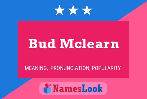 Bud Mclearn Naam Poster