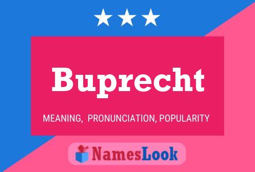 Buprecht Naam Poster