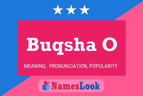 Buqsha O Naam Poster