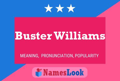 Buster Williams Naam Poster