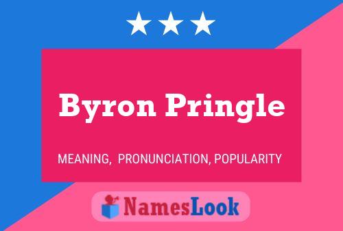 Byron Pringle Naam Poster