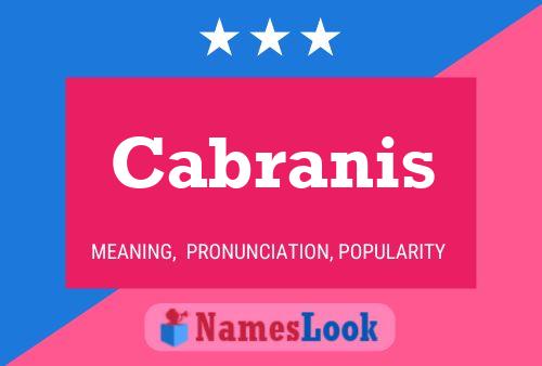 Cabranis Naam Poster