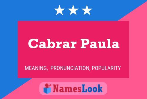 Cabrar Paula Naam Poster