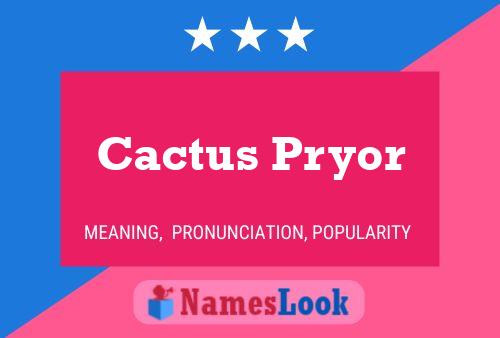 Cactus Pryor Naam Poster