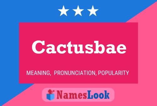 Cactusbae Naam Poster