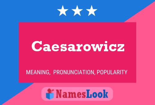 Caesarowicz Naam Poster