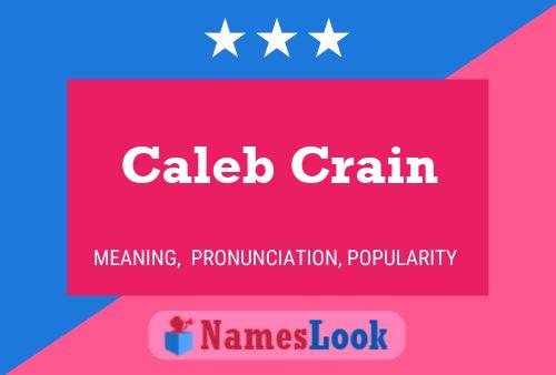 Caleb Crain Naam Poster