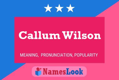 Callum Wilson Naam Poster