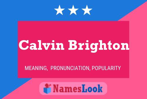 Calvin Brighton Naam Poster